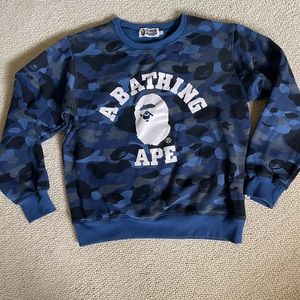 Blue Camo Bape Sweatshirt